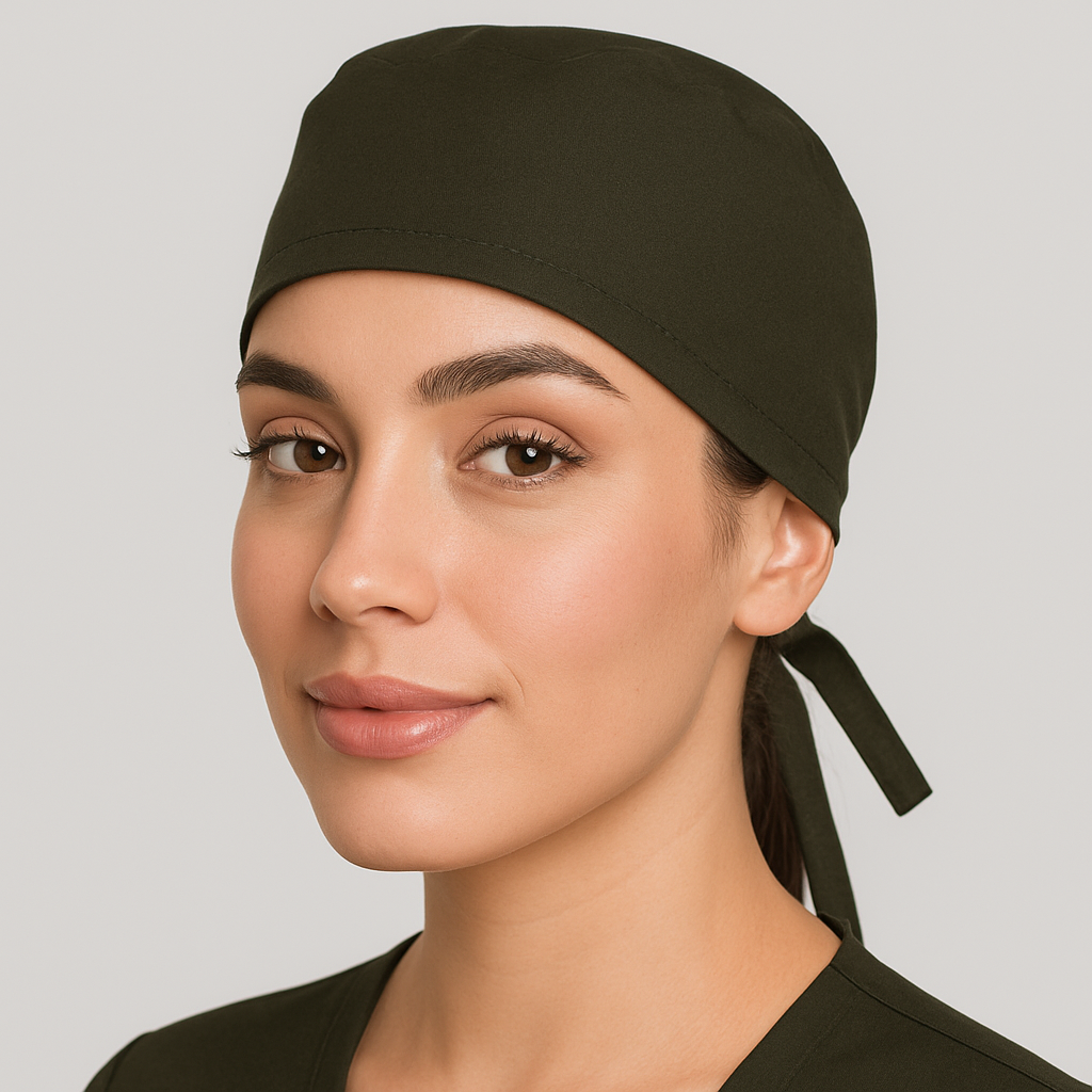 Touca Cirúrgica Bandana Bordô Ebes – TAMANHO ÚNICO- Gabardine Premium, Amarração Ajustável, Personalizável com Bordado