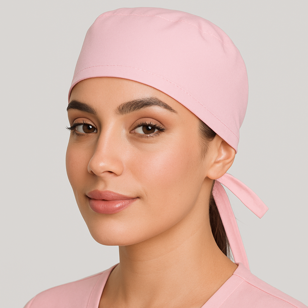 Touca Cirúrgica Bandana Bordô Ebes – TAMANHO ÚNICO- Gabardine Premium, Amarração Ajustável, Personalizável com Bordado