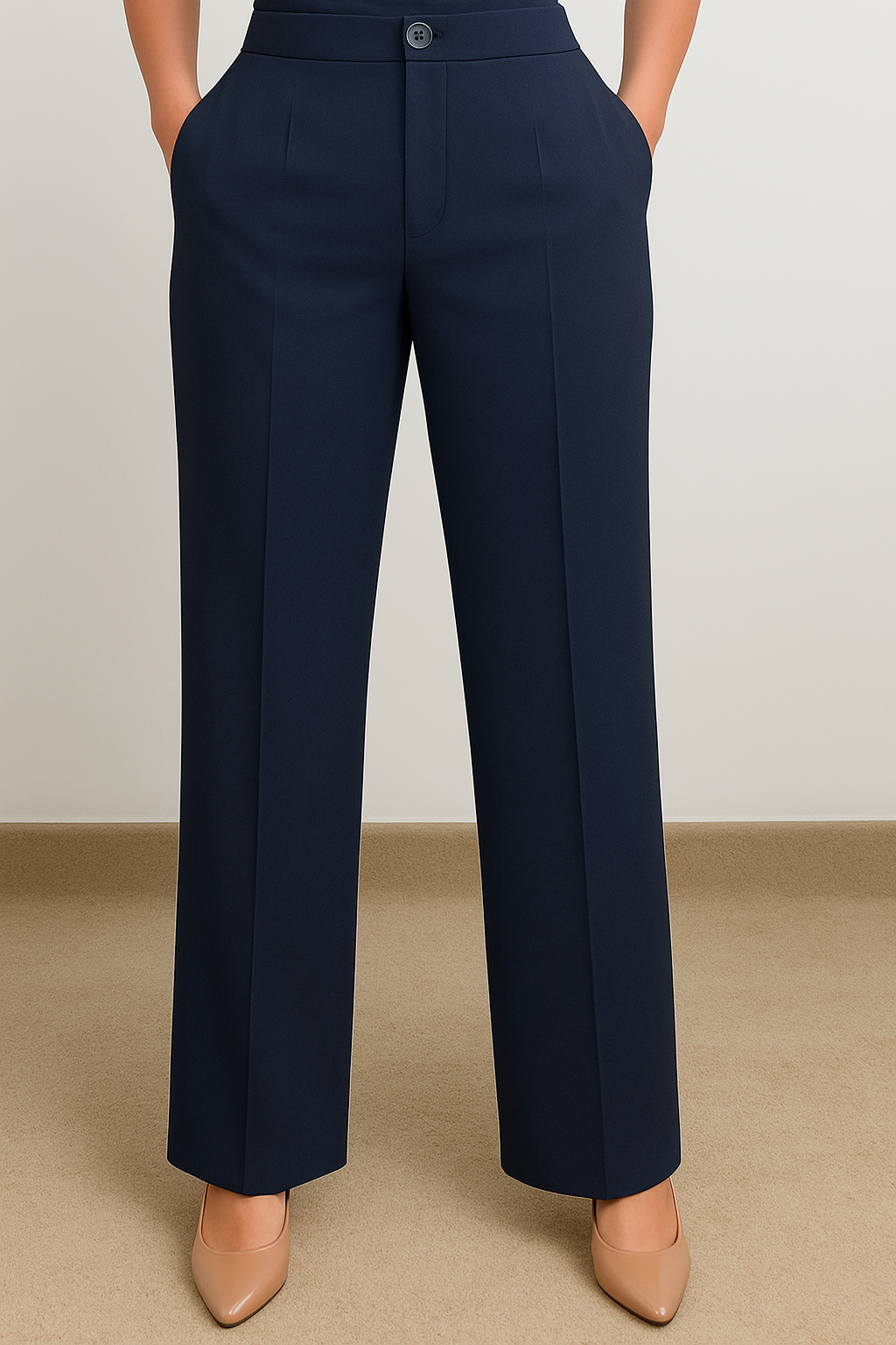 Calça Scrub Feminina Pantalona – Cós Meio Elástico | Ebes Jalecos – Gabardine Premium do PP ao Plus Size