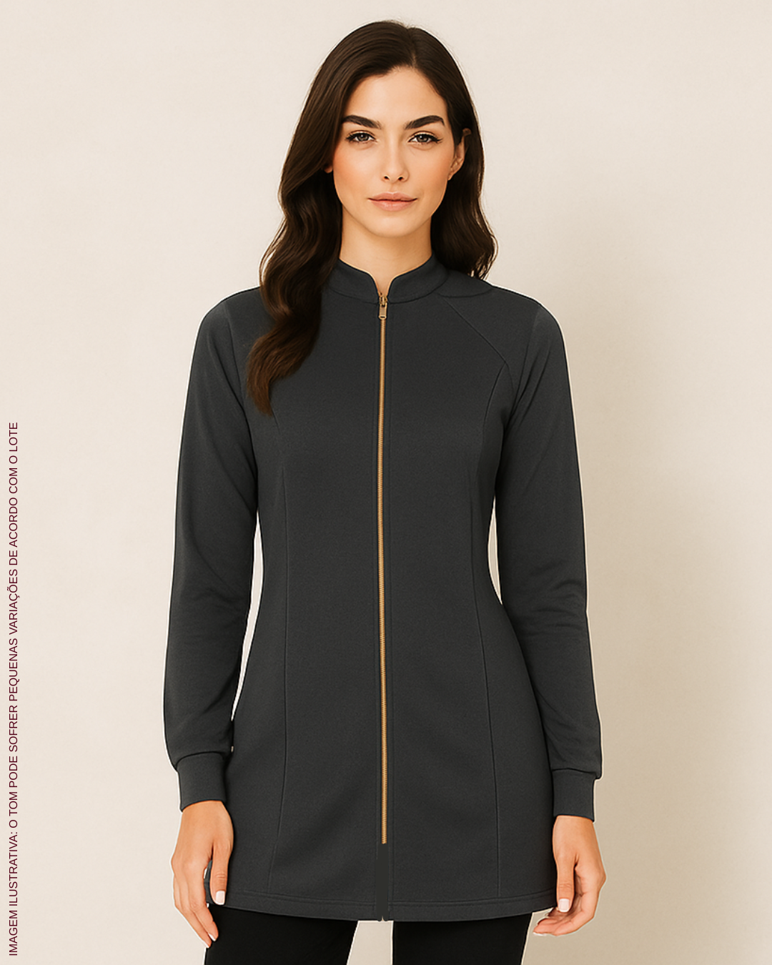 Jaleco Flex Azul Marinho Ebes – Gola Padre, Malha Flexível, Gabardine Premium, Tamanhos PP ao Plus Size